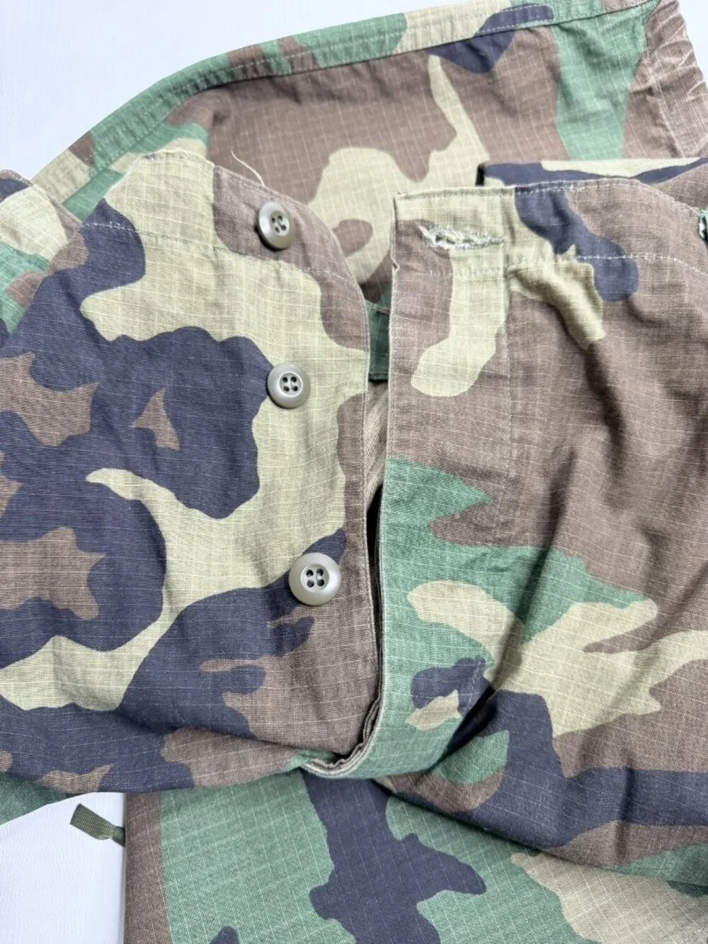 VTG US Army Woodland Camo Trouser Battle Fatigues Ripstop XLarge Long Made In US
